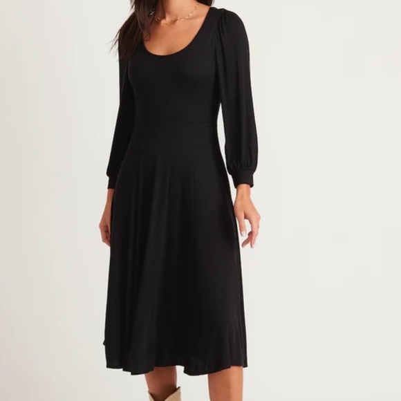 Marine Layer Lexi Midi Fit and Flare Dress - Picture 1 of 7